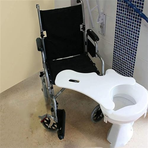 Toilet Transfer Board for Wheelchair Users - Special Shift Board with Handholes and Seat Transfer Aid for Elderly and Disabled - Max 182kg User Weight