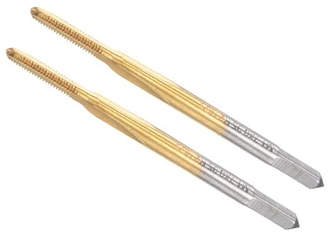 CoCud Taraud Fileté, Taille de Filetage M1.7 x 0.35, 3 Rainures Droites, Acier Rapide, Outil de Réparation pour Taraudage - (Pour Taraudage de Acier Inoxydable, Cuivre), 2 Pièces