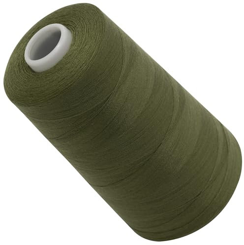 AERZETIX - C72775 - Nähgarnkonus 120 (40/2) 4000 m - aus polyester - konfektion, kurzwaren, garn, kordel, schnur, nähen, kleidung, faden - farbe grün - khaki