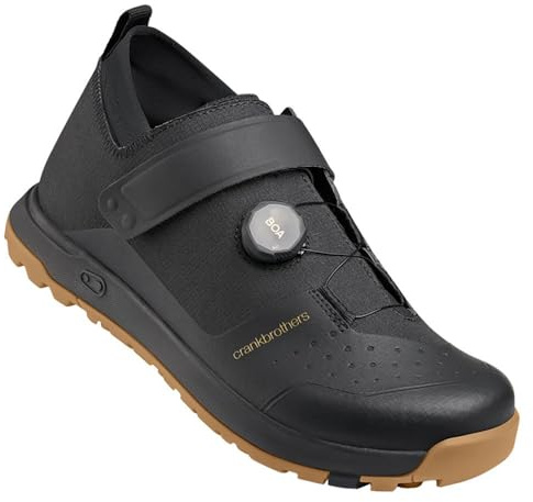 Crankbrothers Clip-in, MTB Trail Shoes, Black/Gold, 10.5