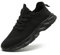 VGPSFN Mens Trainers Running Shoes Walking Sport Outdoor Casual Tennis Gym Fitness Shoes for Men Breathable Mesh Comfortable Lightweight Sneakers Black UK Size 9