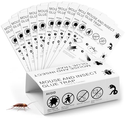 AMFUN10 Pack Multi-Use Pest Sticky Spider Traps,Spiders And Crawling Insect Killer Traps,Extra Strong Glue Catcher,Safe Effective Pads For Home Indoor and Garden Outdoor