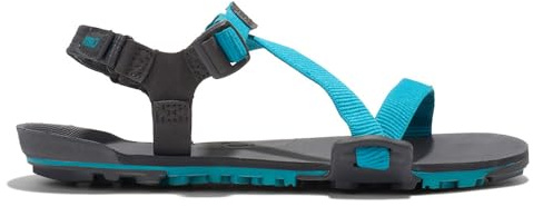 Xero Shoes Women's Z-Trail EV Barefoot Hiking Sandal, Lake Blue/Asphalt, 8