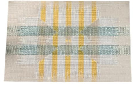 Manteles Individuales 2/4/6pcs cena placiza mesa de aislamiento de calor placas de aislamiento for impermeables for para for el hotel banquete navideña casera decoración de la cocina(A-Yellow,30X45CM_