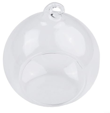 Bolas de cristal transparentes para colgar, aptas para suculentas, para colgar velas de té, para jardín, al aire libre, 8 cm