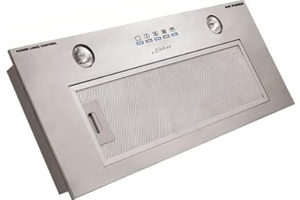 Kaiser EA 543 M Cappa da Incasso a Soffitto 52 cm | Acciaio Inox Anti-impronta | Soft Touch Illuminato | 2 LED | Ricircolo e Scarico | Motore Silenzioso | 1000 m³/h | LED