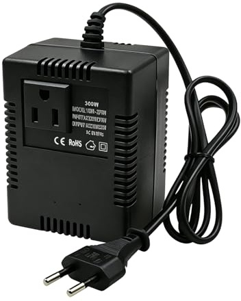 Spänningsomvandlare Transformator 220 V till 110 V, 300 W nätadapter Ner, nätadapter Steg Ner Strömkonverter Med överhettningsskydd, Stegrad Spänningsomvandlare Transformator För Hårstrykjärn
