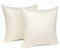 WOLTU 2er Set Kissenbezug 45x45 cm Creme 100% Baumwolle, Nur Kissenbezug - Kissenbezüge Kopfkissenbezug mit Reissverschluss,Weicher Sofakissenbezug, Doppelpack Dekokissenbezug