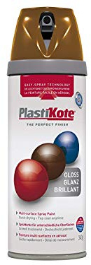 2X400ml Premium Spray Paint Gloss - Chestnut Brown