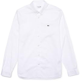 Lacoste Chemise Regular Fit Homme , Blanc, M