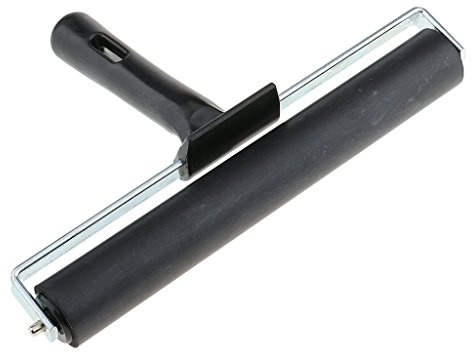Tubayia Rubber Roller Linoleum Roller Rubber Brayer Roller for Craft Block Printing Lino Print (20 cm)