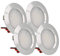 LEDLUX 4 Stück Mini LED Downlight Runde schlanke 3W DC 12V 24V Loch 50mm für Lichter Küche Badezimmer Camper [Energieeffizienzklasse A ++] (Silber-, 6000K)