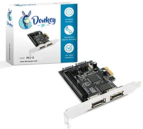Donkey pc SATA/eSATA- und IDE-Controller-Karte in PCI Express-Port (PCI-E) (2 SATA (oder eSATA) + 2 ATA