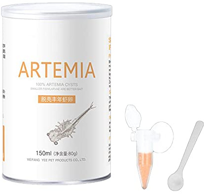 Nourriture pour aquarium - 150 ml - Pour poissons - Artémia - Pour nourrir les poissons - Fournitures pour aquarium