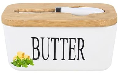 SOSINYA Porta Burro e Formaggera da Tavola– Burriera–si adatta perfettamente al frigorifero,Conserva Burro e Formaggio Freschi – lavabile in lavastoviglie. (B)