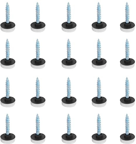 20PCS 30MM Mirror Screw Caps Stainless Steel Mirror Screw Cover with Decorative Cap Cover Self-Tapping Screws For Mirrors Fixing Bath Plates Wardrobes Glass Decor