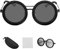 Gafas de sol ajustables, 1-9 velocidades, redondas, ajustables, con lentes de filtro ND, protección UV, antirreflejos, lentes ajustables para conducción, pesca, senderismo y deportes, color negro