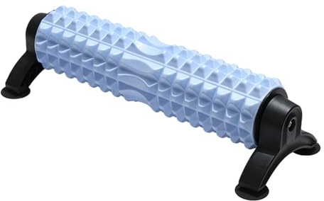 Foam Roller fascia rulle massagerulle EVA 53 x 16 x 20 cm blå – rutnätsyta utlösningspunkt yoga sjukgymnastik rygg ben träning 1 400 g sporttillbehör