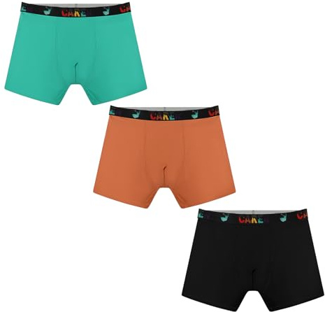 Carer 3er-Pack Jungen Inkontinenz-Boxershorts Waschbare Baumwollunterwäsche mit 100 ml Absorption für Leicht Harnverluste Bettnässen 128-134
