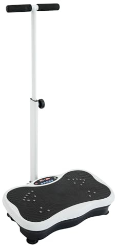 Tablette vibrante avec 120 niveaux d'intensité, 10 modes d'entraînement, télécommande | Plaque d'agitation d'affichage LED avec bande de résistance, barre de barre réglable, plaque vibrante complète pour la maison