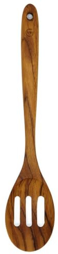 FAAY Premium Wooden Slotted Spoon, Handcraft from Teak | Healthy, Durable, High Moist and High Heat Resistance for Non Stick Cookware.