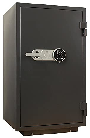 Profirst Versal Fire 100 Feuerschutztresor Elektronikschloss 60 minütiger Feuerschutz Notöffnung möglich Tresor Fachboden verstellbar Stahlschublade versperrbar inkl. Befestigungsmaterial