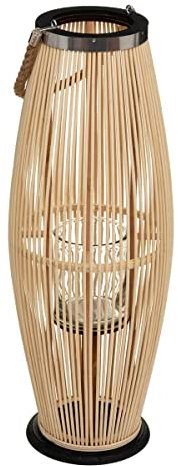 Atmosphera - Lanterne Fit - Bambou et Verre H72 cm