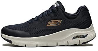 Skechers Herren Arch Fit Sneaker, Navy Textile Synthetic Trim, 42 EU