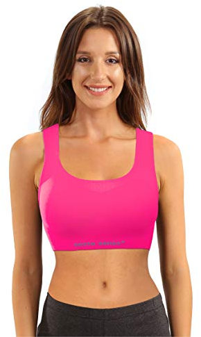 sesto senso Femme Soutien-Gorge de Sport sans Couture sans Armature Forte Tenue XXS/XS Rose Néon