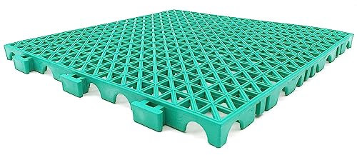 Loseta Reforzada PVC Verde (33x33x2cm) - Suelos de garajes, lavaderos de Coches, almacenes. Zonas de Trabajo y Alto tránsito