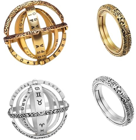 Muzrunq Anneaux Spinner Décompression Toys Manuel Anti-stress jouet doigt Toys Spinner Ring Fancy Toys Décompresse Toy Hand Spinner Stress Relay Gift Spinner Toy, anneau anti-stress