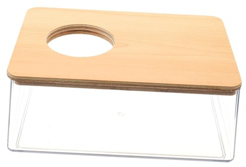 DECOMELODY Bassine Transparente pour Hamster Et Chinchilla Salle De Bain Réutilisable Accessoire pour Petits Animaux
