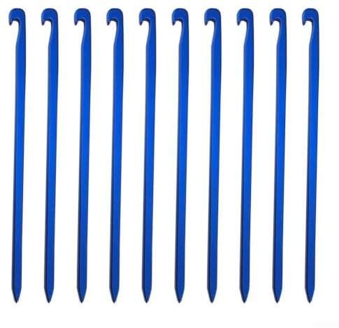 Heavy Duty Tent Pegs, Beach Sand Tent Stakes, Aluminum Tent Stakes(Blue)