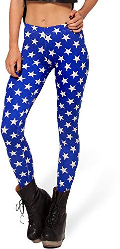 Nuofengkudu Women's Patterned Leggings High Waist Yoga Pants Coloured Opaque Tights