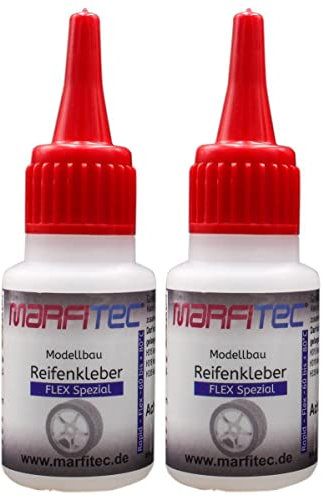 marfitec Modellbau Reifenkleber 2er Set 2X 20g - Flex - Standard Verschluss