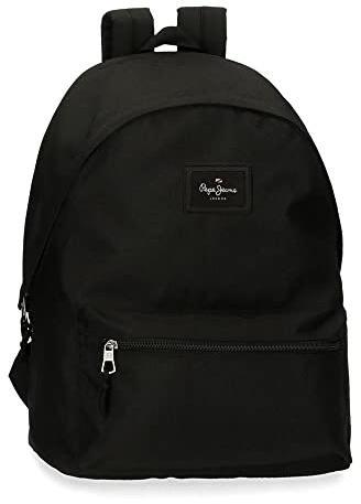 Pepe Jeans Aris Zaino + Custodia, Unisex Bambini, 31 x 44 x 17.5 cm, Nero