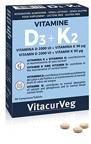 Vitacurveg Vitamine D3 + K2 60 compresse