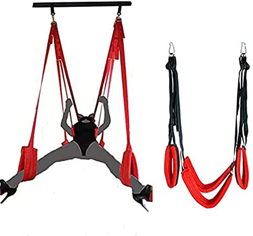 Balançoire Rouge rotative à 360 ° sur Deux étages, Parc d'attractions de décoration de Jardin, balançoire sur la Porte, Jeu à Deux Joueurs