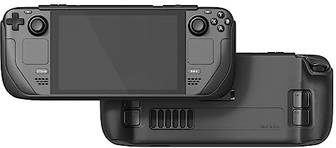Skull & Co. GripCase SD for Steam Deck and Steam Deck OLED: A Soft Protective Case with Textured Grips Full Protection and Stand, Shock-Absorption Non-Slip and Anti-Scratch Cover Design - Black