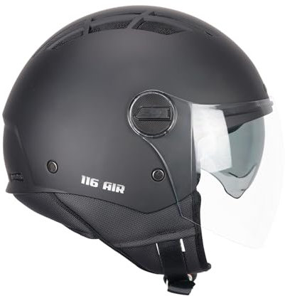 CGM Unisex – Erwachsene Air Jethelm, Mattschwarz, XXL (63-64cm)