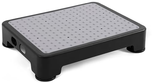 CHIKILLA Step Stool for Elderly & Adults, Heavy Duty Mobility Platform, 3.4Inch Low Step for Car High Bed Bathtub & Kitchen, Non-Slip Wide Base Portable Stair Assist, No Assembly Required, Gray