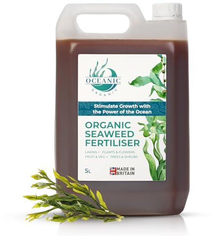 Organic Seaweed Fertiliser, Nutrient-Rich Plant Feed, Liquid Seaweed for Plants, Lawns & Vegetables UK-Made (5L)