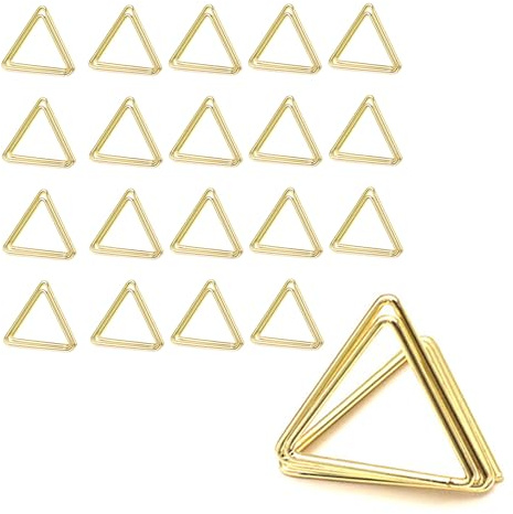 laveroar 20 Stück Gold Metall Tischkartenhalter, Dreieck Design Kartenhalter Tisch, Menükartenhalter Hochzeit, Tischkartenhalter Gold, Kartenhalter Party Bankett Geburtstag