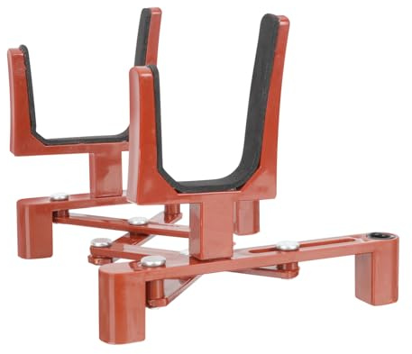 GALPADA Support pour Violon avec Porte-archet Intégré Stable et Pratique Adapté à Tous Formats Accessoire Portable pour Maison et Salle de Musique Design Robuste Rouge