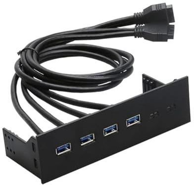Bosiyrggrl 4port PCI-E to USB3.0 Conversion Computer Expansion Board for 5.25 Front Panel Hub Computer Plug and Play 5.25 Front Panel Hub 4port PCI-E to USB3.0 Conversion Computer Expansion Board
