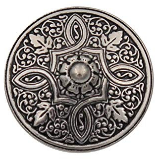 silber Knöpfe aus Metall geschwärzt, wunderschönes Muster, made in Germany 20mm (6 Stück)