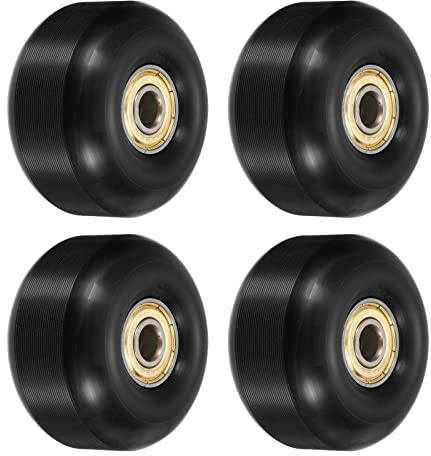 PATIKIL 52mm Skateboard Wheels with Bearings, 4 Pack Street Wheels for Skateboards Cruiser Wheel Replacement 95A, Black Golden