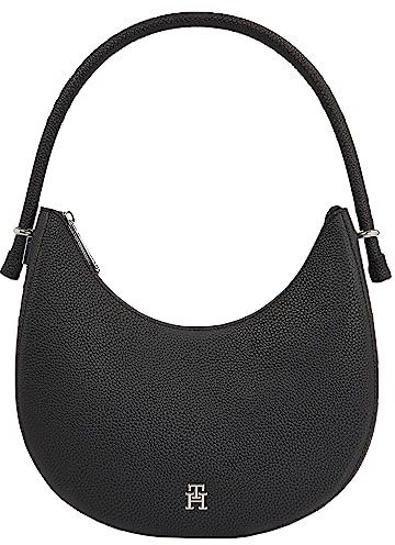 Tommy Hilfiger Damen Tasche Emblem mit Reißverschluss, Schwarz (Black), Onesize