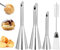 EASYKEENECOM 3 Pcs Douille de Pâtisserie Petit Choux, Douilles Professionnelles en Acier Inoxydable à Garnir, Cupcake Puffs Injection Seringue, pour la Décoration de Houppette