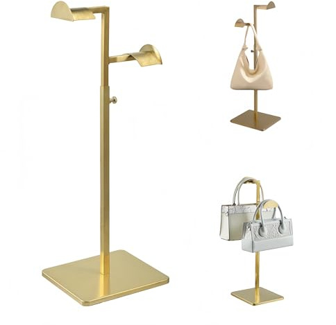 Espositore Per Borse, Espositore Regolabile in Acciaio Inox, Espositore Per Borsa Estensibile in Oro, Espositore Per Borsa Con Due Ganci Ad Arco Per Borsa, Cappelli, Portafoglio